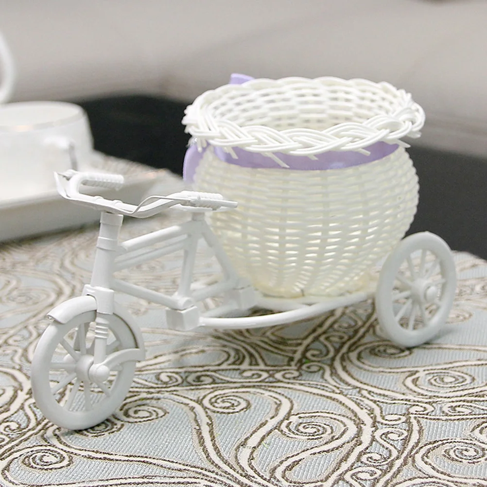 2Pcs False Rattan Weaving Flowerpot Multi Functional Decorative Flower Car Storage Basket Home Wedding Office Decoration