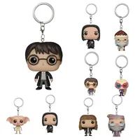 Random One Harry Potter fans pocket keychain Hermione Dobby Snap Voldemort Dumbledore Action Figure KeyChain Toy Model Toys Gift