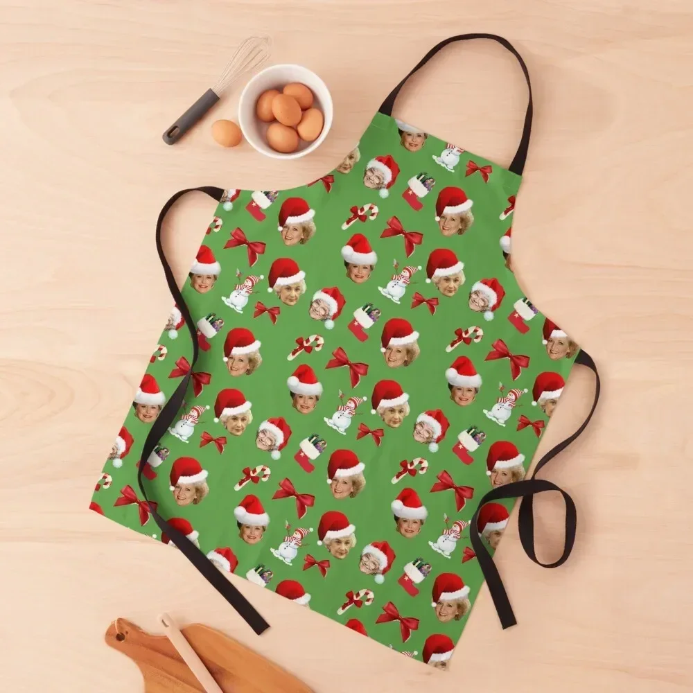 

Golden girls- christmas pattern Apron For Cooking Womens Dresses Waterproof women Woman Kitchen Apron