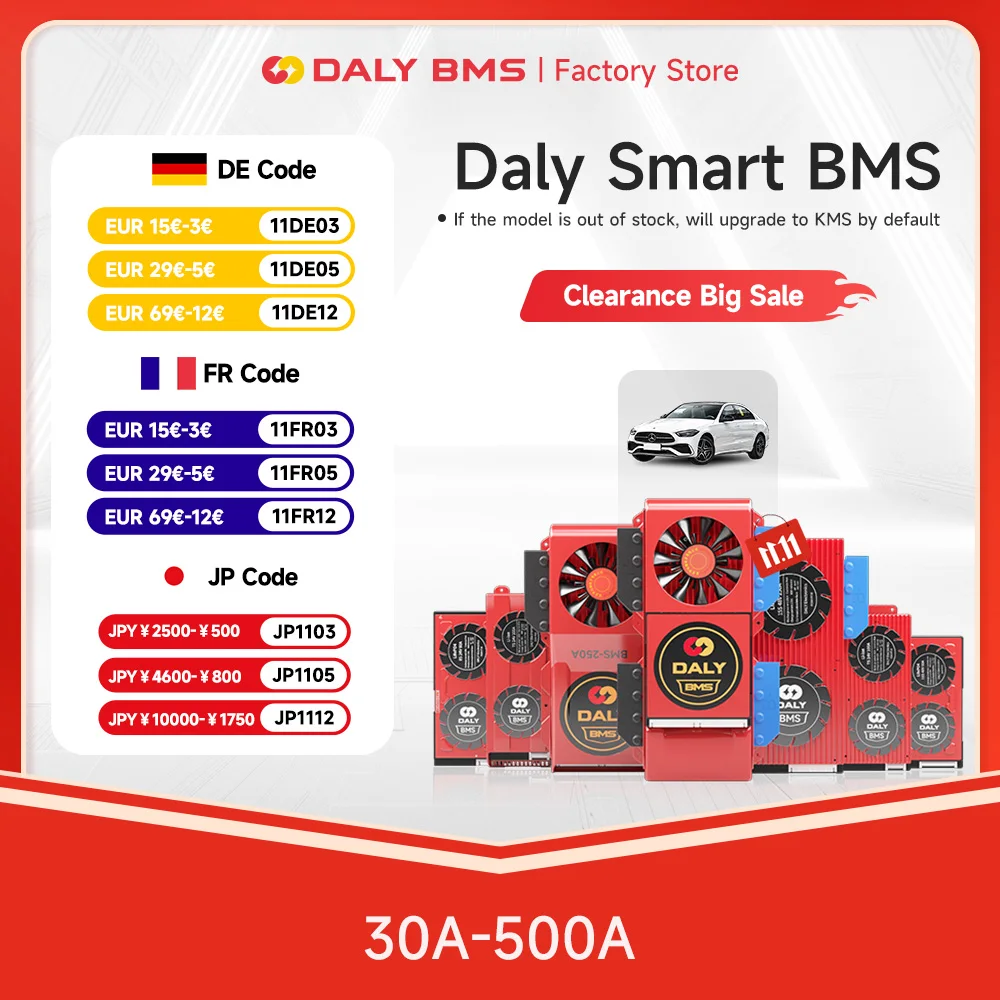 Daly Smart LifePO4 BMS 4S 12V 16S 48v 24V 36V 60V 72V 20S 80A 3S 7S 8S 10S 12S 13S 24S RS485 CANBUS 블루투스 APP 18650 태양광