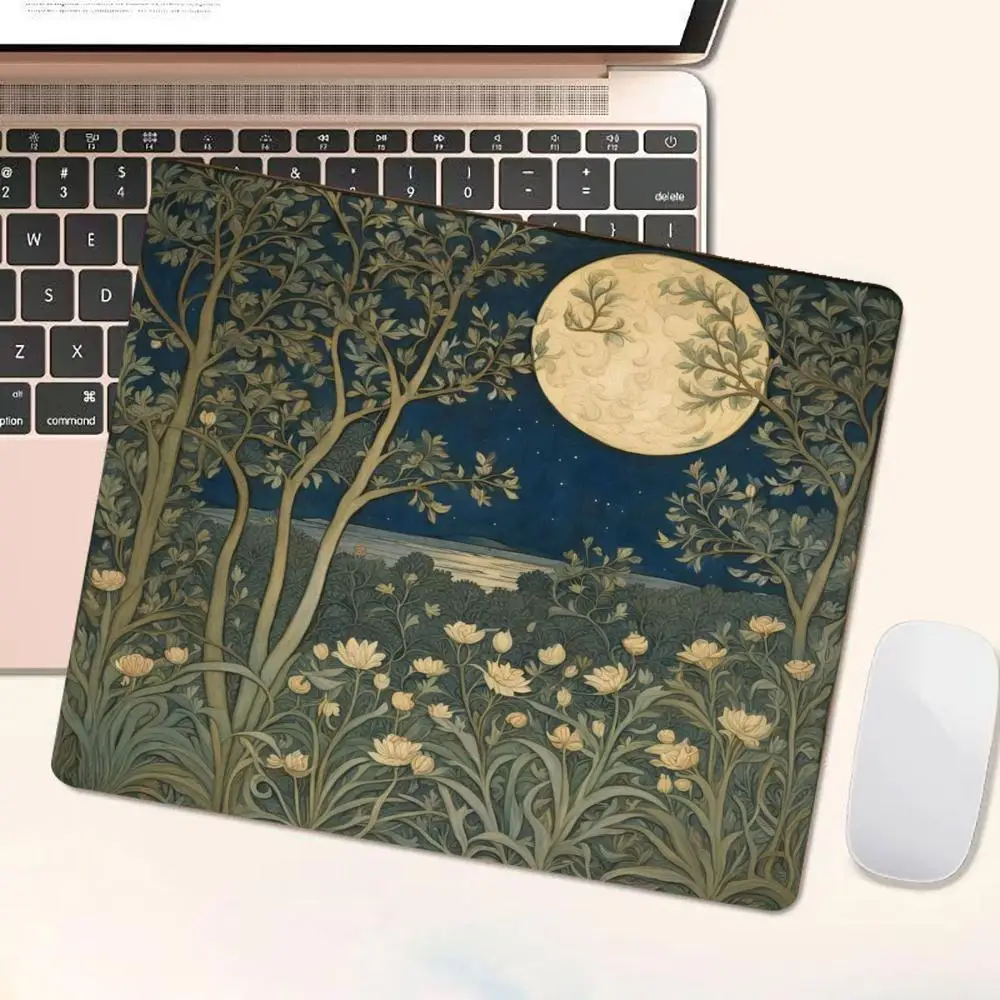 Moon Starry Night Sky Small mouse pad square portable desk mat rubber anti-slip Laptop computer office accessorys mousepad