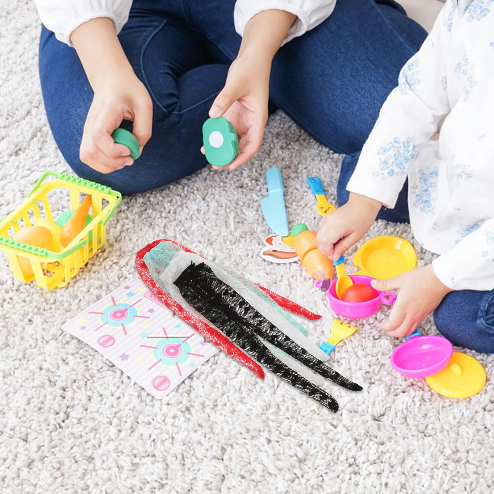 

4Pcs Small Stockings Lace Decorative Stockings Reusable Mini Socks Easy Closet Storage Soft Comfortable Socks for Outfit Change