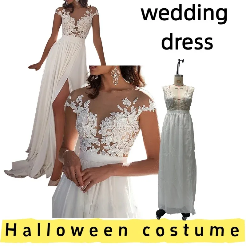 

Европейско-американское свадебное платье с кружевным подолом, длинное вечернее платье для свадебных выпускных, банкетов, официальных мероприятий