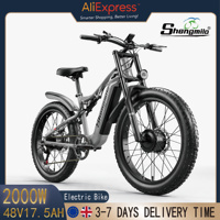 E-Bike Shengmilo S600 Dual Motors Peak 2000W 48V 17.5Ah Battery Front And Rear Disc Hydraulic Oil Brakes 26-Inch Fat Tires