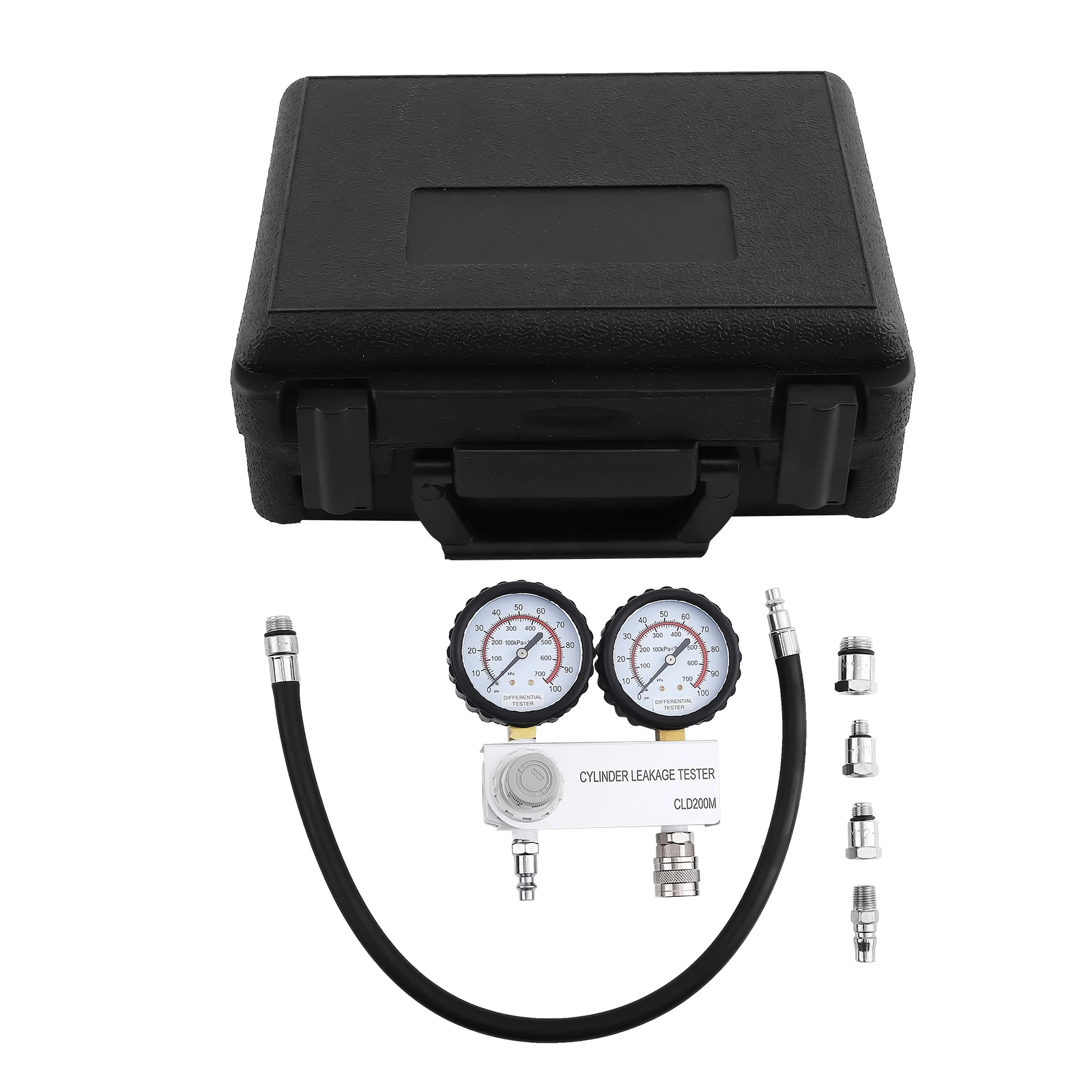 Cylinder Leak Down Tester Petrol Engine Compression Leakage Detector Tool Kit
