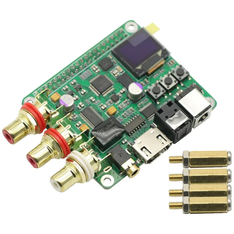 

1Pcs For HIFI DAC Decoder Raspberry Pi Coaxial Fiber Optic I2S Digital Sound Card 384KHz 32Bit