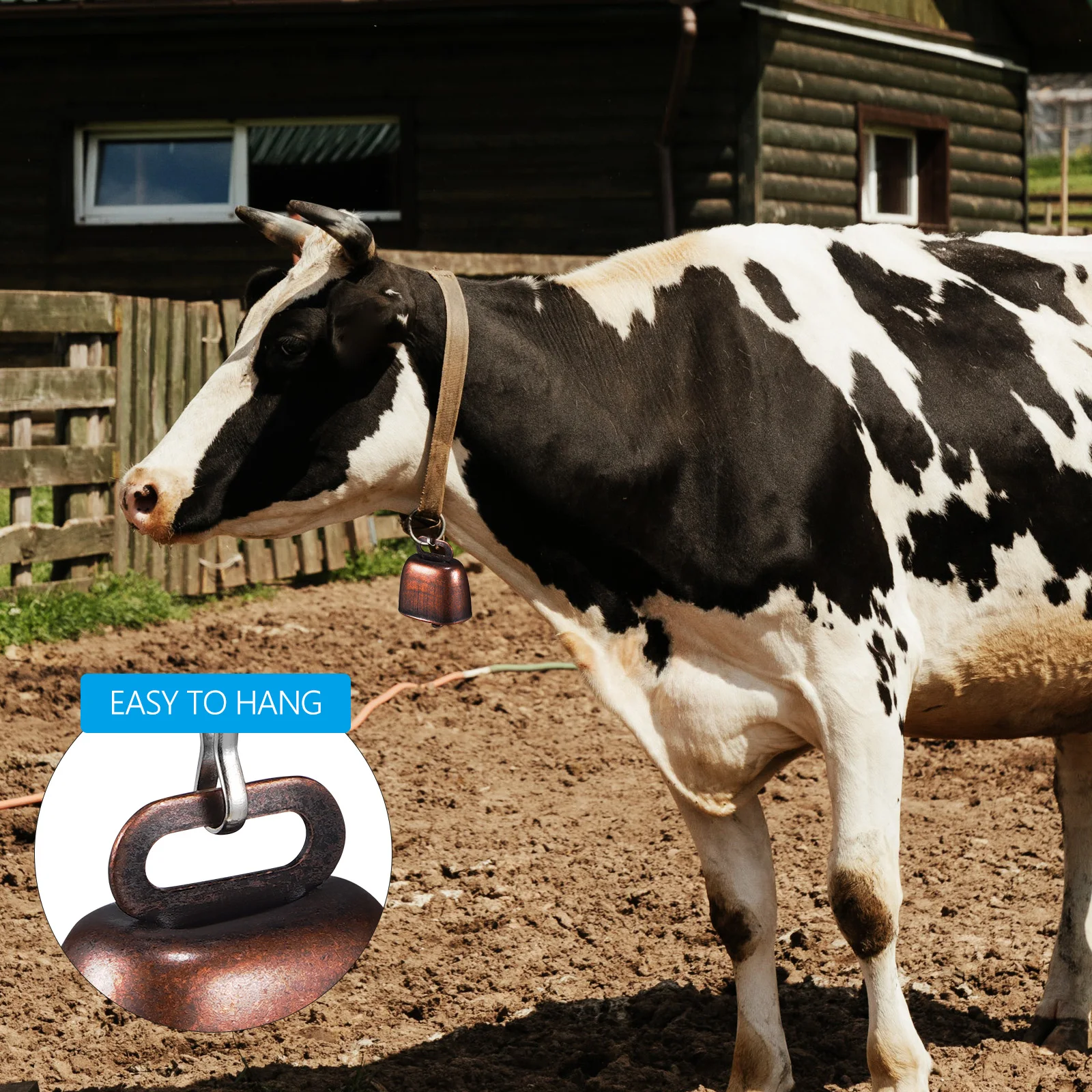 

12pcs Cow Bell Bronze Metal Grazing Loud Animal Bell Farm Anti-Lost Cattle Horse Sheep Goat Set Hemp Rope Buckle