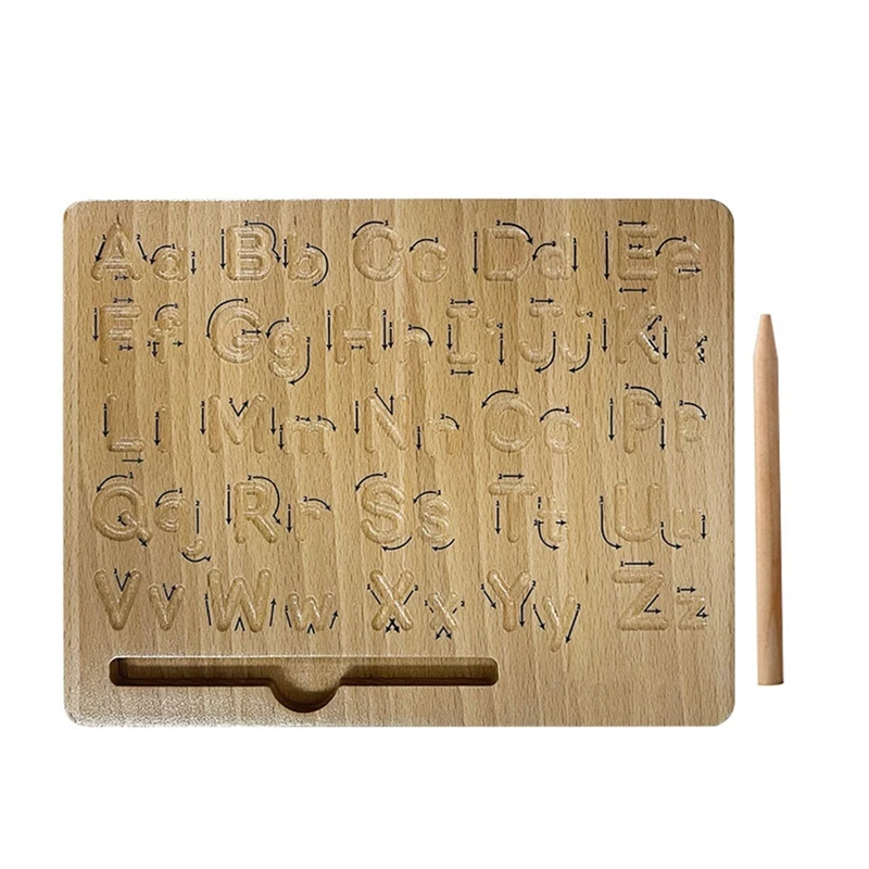 Planche de lutte de l'alphabet en bois, jouet alth, apprendre à écrire, cadeau parfait pour ABC, 3 à 5 ans