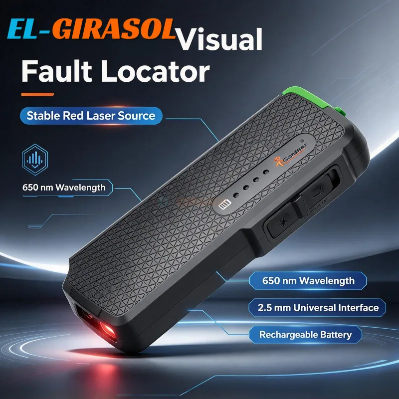 Rechargeable Visual Fault Locator 15mW/30mW Fiber Optic Red Light Source For Fiber Break Point with Flashlight FTTH Tool VFL