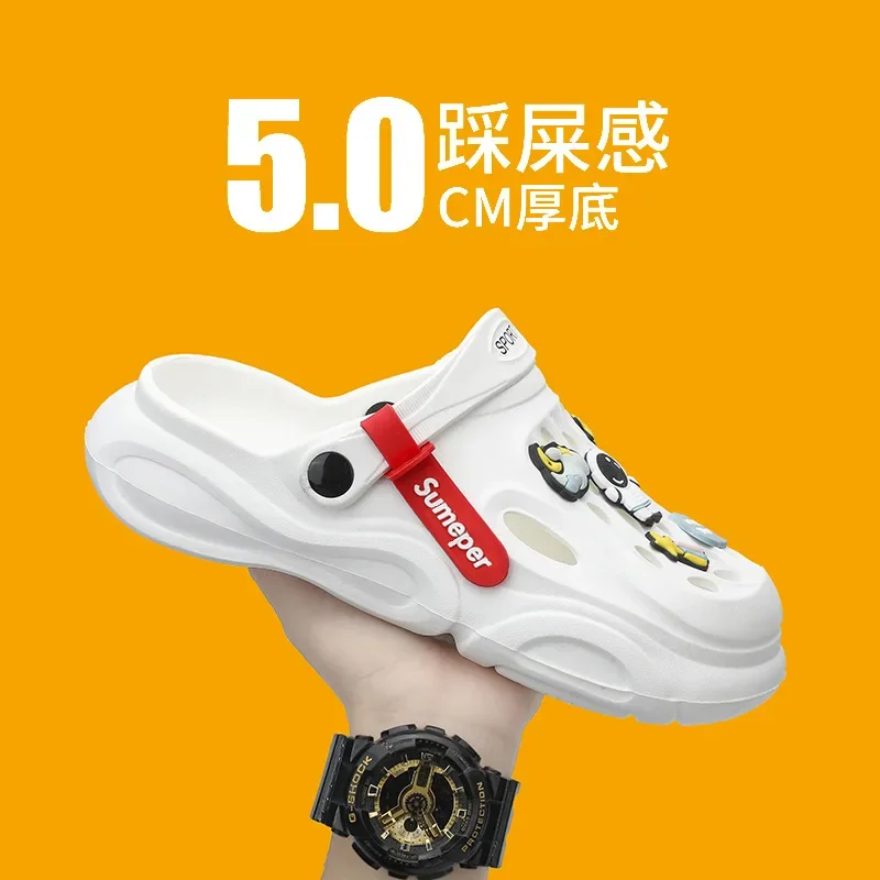 

Dongdong мужская обувь, летняя одежда, пляжная сумка, тапочки, мужские сандалии двойного назначения, мужские пары, большой размер 2,