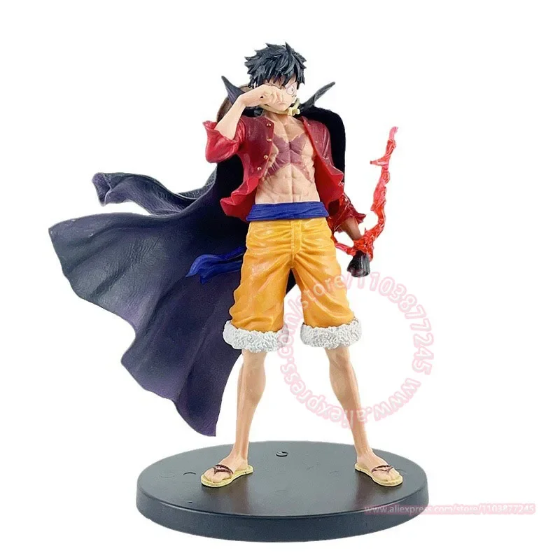 One Piece ลิง D Luffy รูปตุ๊กตาของเล่นเด็กของขวัญวันเกิดตกแต่งโต๊ะแนวโน้ม Hand Animation อุปกรณ์ต่อพ่วง