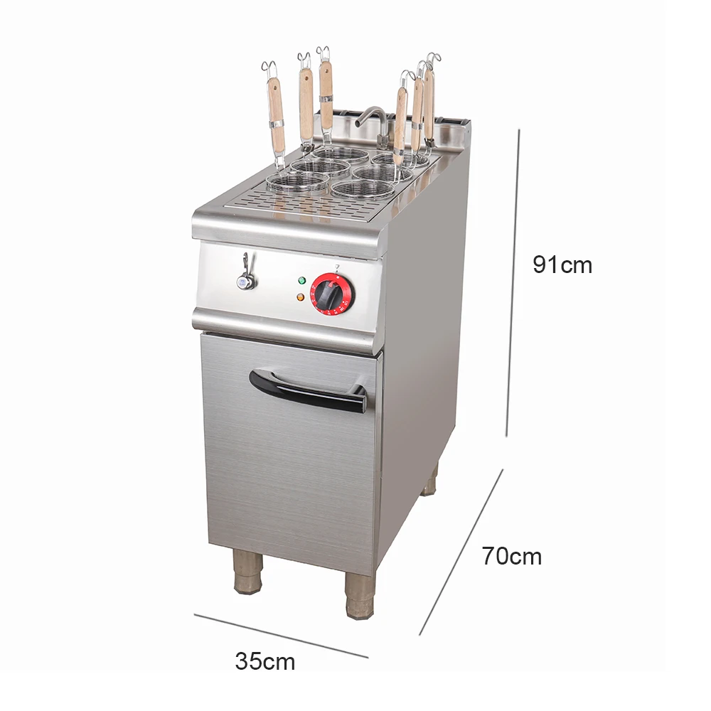 Commercial Automatic Boiler Pasta Electric Noodle Cooker Lift-up Freestanding Pasta Cooker With Cabinet 6 Baskets