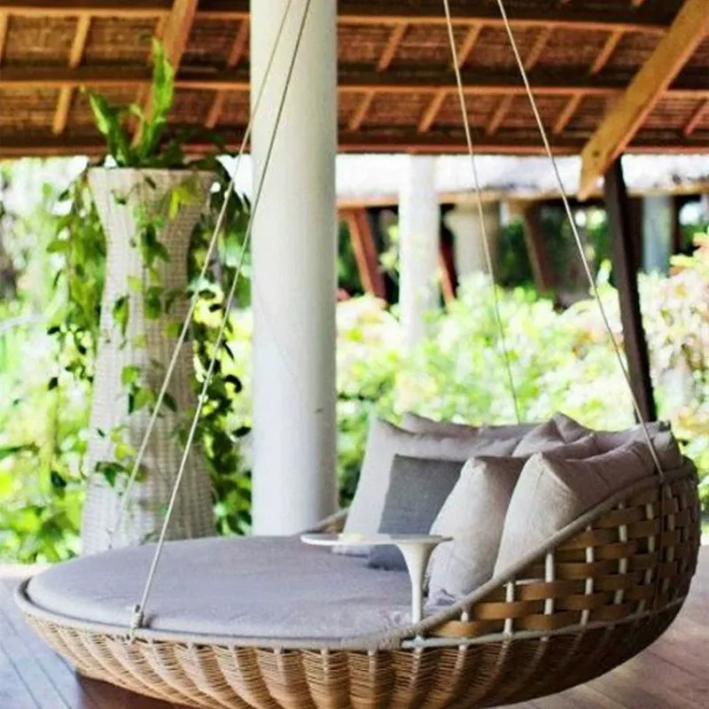 Internet celebrity check-in double swing outdoor leisure hanging basket hanging chair rattan chair indoor balcony lazy hang