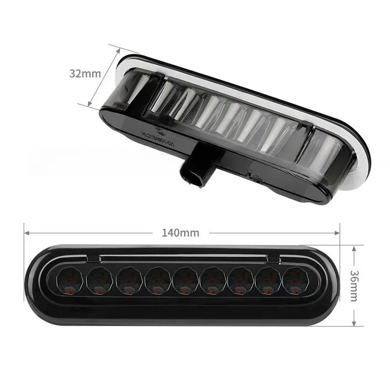 عالية المستوى الثالث إكسسوارات مضيئة لسوزوكي جيمي JB64 JB74 2019-2021 جديد سيارة LED الفرامل ضوء مصباح الخلفية الذيل ضوء مركز