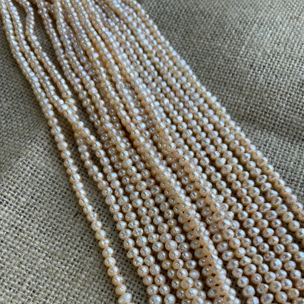 

Natural Freshwater Pearls Beaded Near Round Orange Pearl Punch Loose Beads for Jewelry Making DIY Necklaces Accessories 14inch