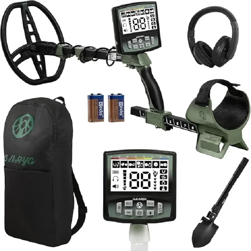

Brand New Professional Metal Detector for Adults - 12" IP68 Waterproof Search Coil with LCD Backlight, 5 Modes Gold Detector, Ad