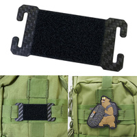 Carbon Fiber Hook and Loop Tacticals Patches Board MOLLE Patches Panel Display Holder for Backpack Mini Patches Board