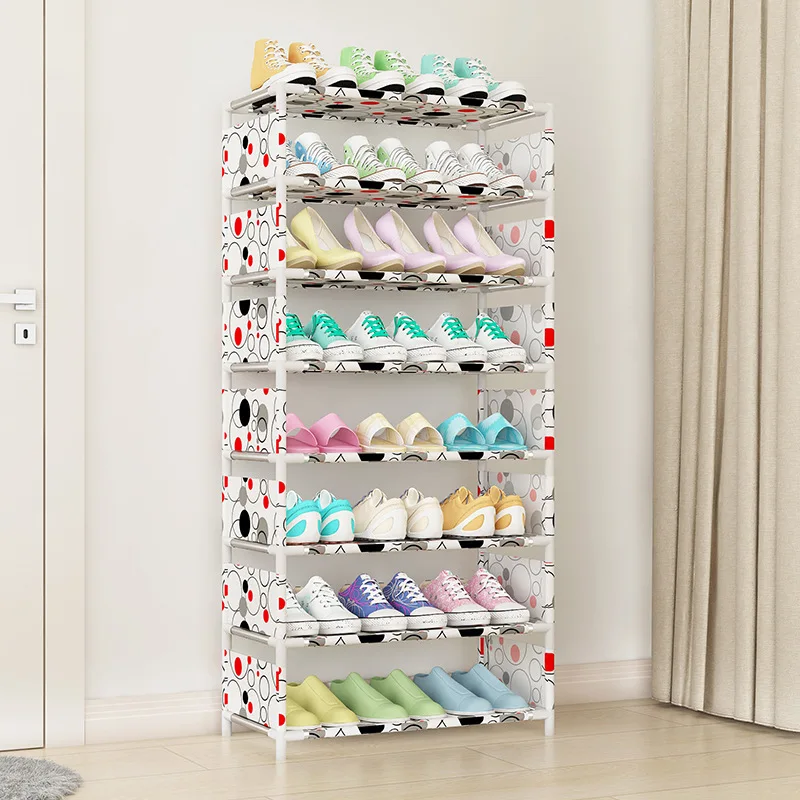 Shoes Organizers Multilayer Simple Fabric Shoe Rack Home Living Room Bedroom Space Saving Shoe Cabinets Dormitory Shoe-shelf