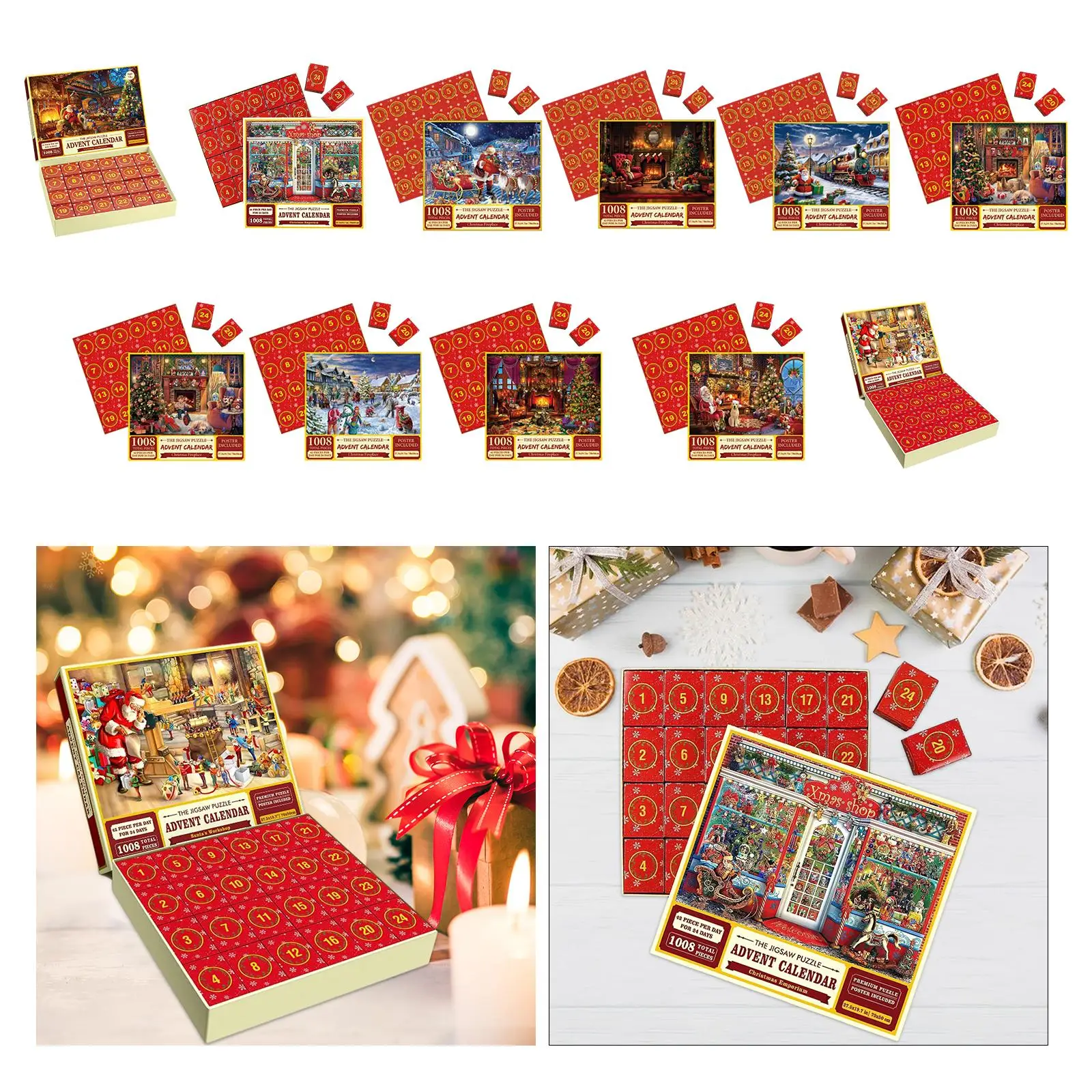 Merry Christmas Puzzle Unique Gift Holiday Puzzle Set for Kids