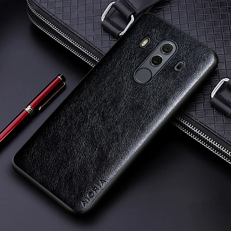 Luxury PU leather Case for Huawei Mate 10 30 40 Pro Plus 20 Lite Business solid color design phone cover Soft TPU&Hard PC