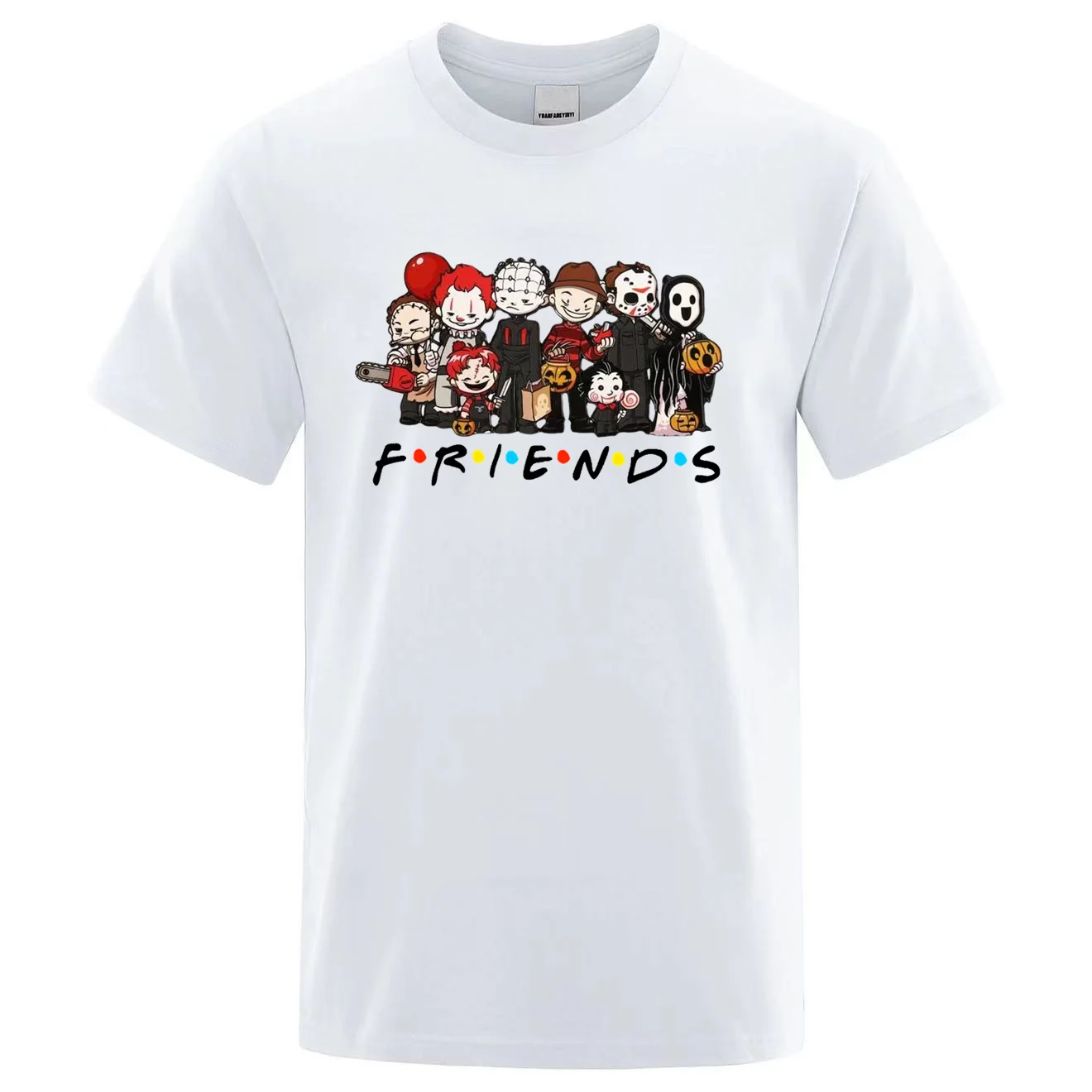 Friends T-Shirt Best Stephen King Horror Print Cartoon Summer Men's And Women's Fashion Top Plus Size T-Shirt Halloween Costume