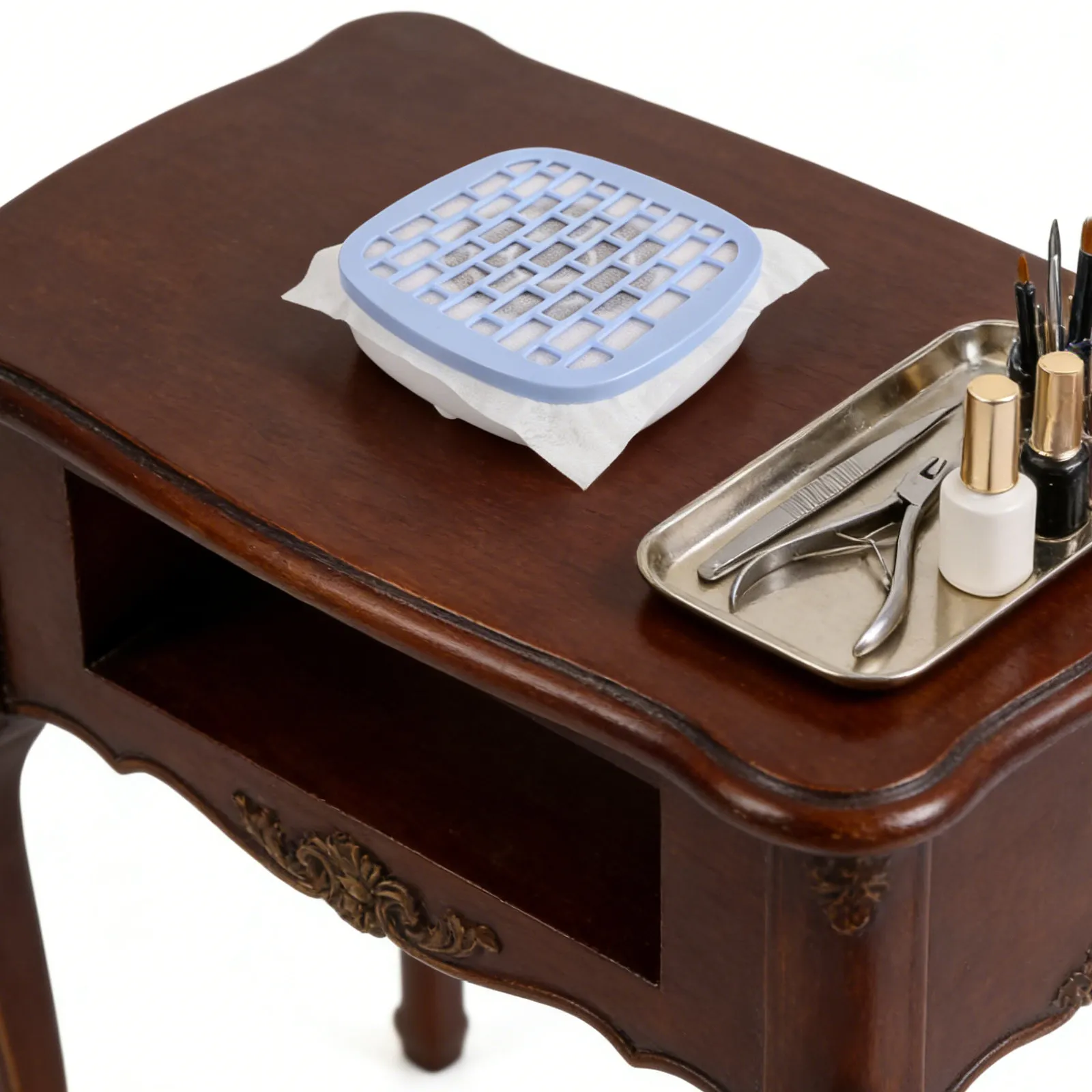 Nail Dust Collector Vacuum Cleaner 2.5W Blue Desktop Electric Dust Extractor for Nail Art Grinding Filtration Portable Manicure