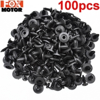 100Pcs/lot Auto Fastener Fit 6mm Hole Plastic Car Clips Fender Bumper Shield Retainer Plastic Rivet For Toyota Automobile