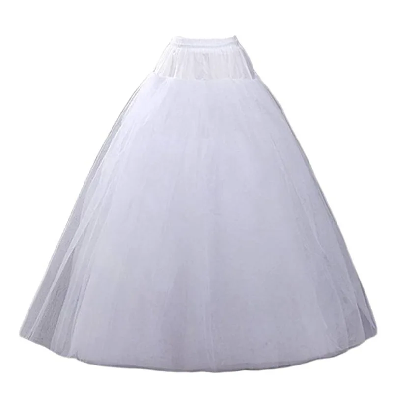 

Simple Design Women Hoopless Petticoat Crinoline A-line 3 Layers Underskirt Slips for Wedding Dress