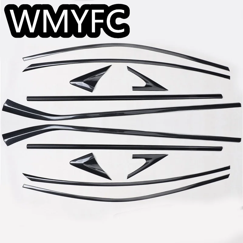 

Carbon fiber style Car Window Trim Decoration Accessories Car styling For Lexus ES 2018 2019 2020 2021 2022 2023