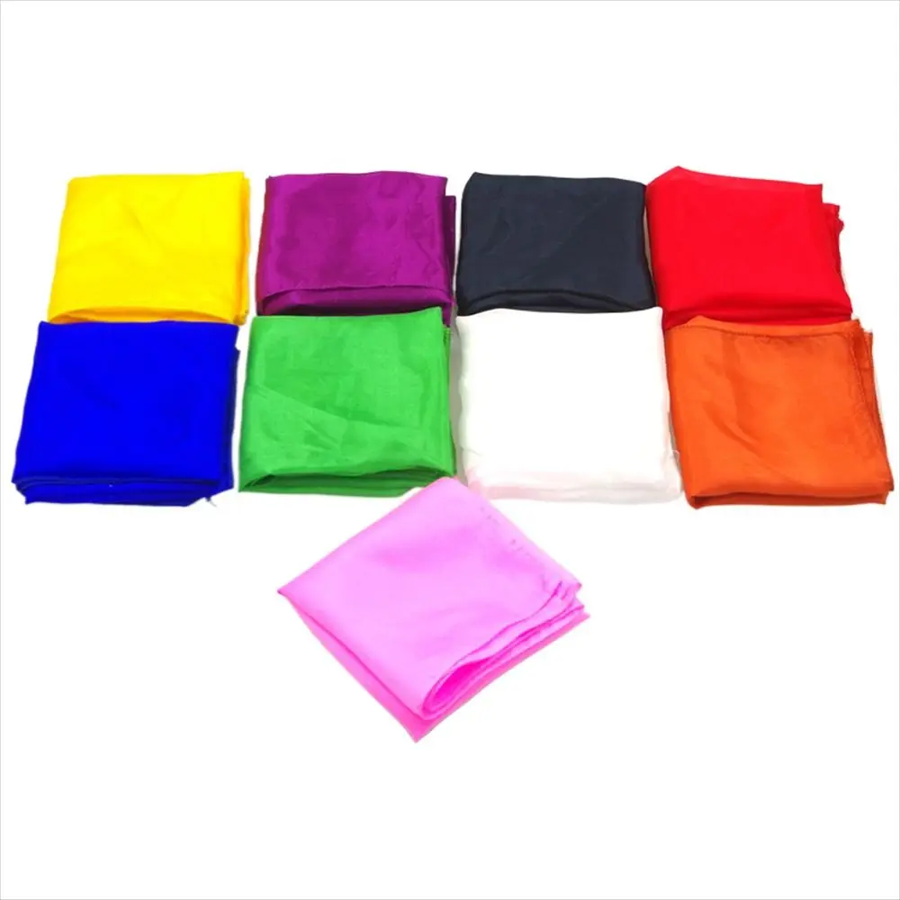 30*30cm Scarf Magic Tricks 45* 45 cm Learning & Education Magic Silk Magic Prop Colorful Magician Scarves Magician