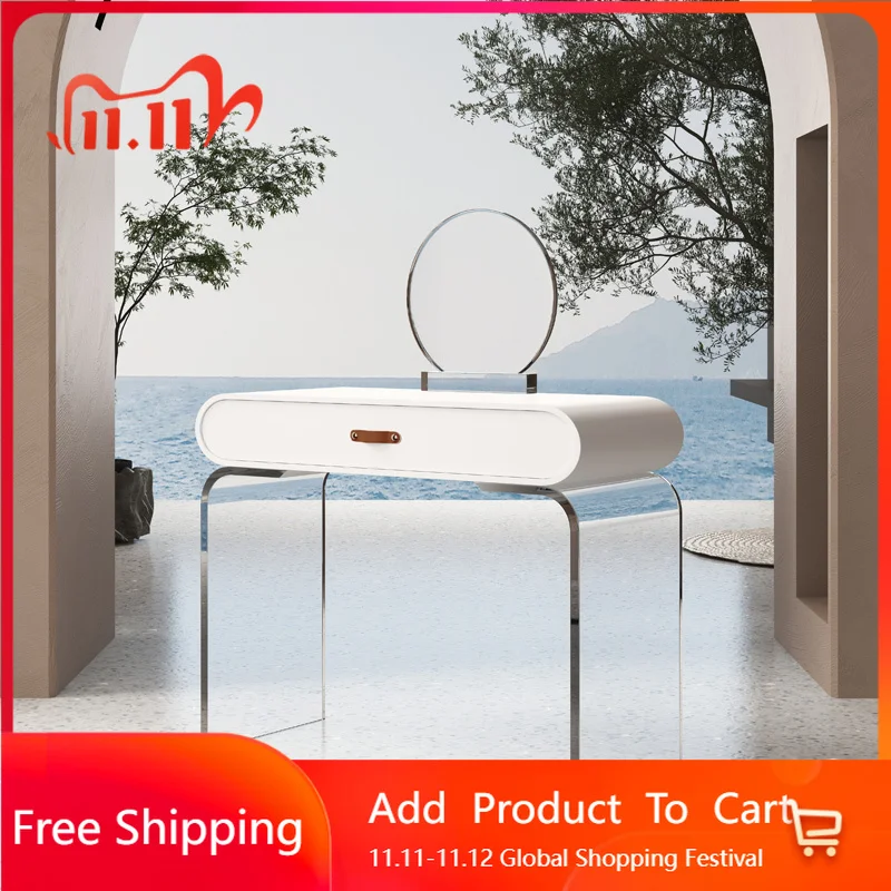 

European Minimalist Vanity Table White Desk Cream Modern Mirror Dressing Table Service Beauty Desgin Vestidores Home Furniture