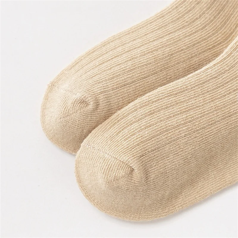 5 Pairs/Set Korean Kids Soft Fashion Socks Children Vintage Solid Color Mid-tube Socks For Boys Girls Princess Lace Socks Autumn