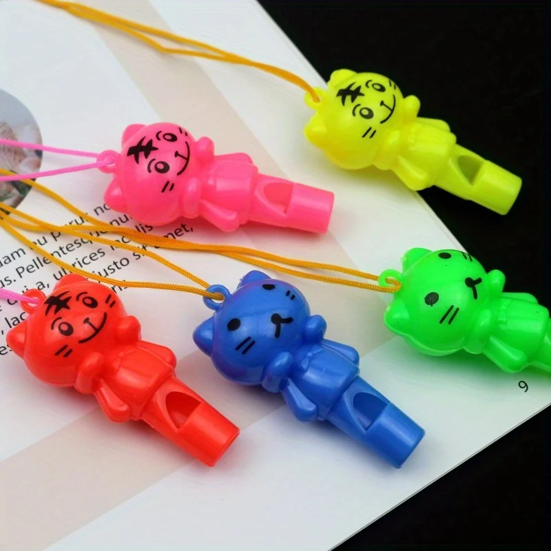 10PCS Random style Cute Animal Cat Plastic Whistle Referee Sport Cheerleading And Birthday Party Favors Gifts