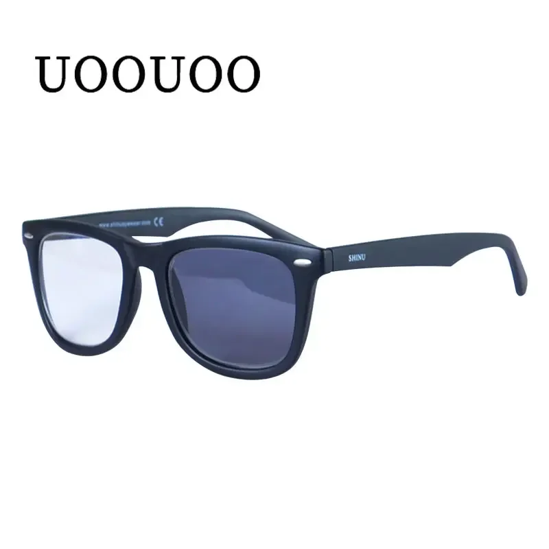 SHINU photochromic glasses men blue light blocking computer glasses single vision photochromic sunglasses with prescription