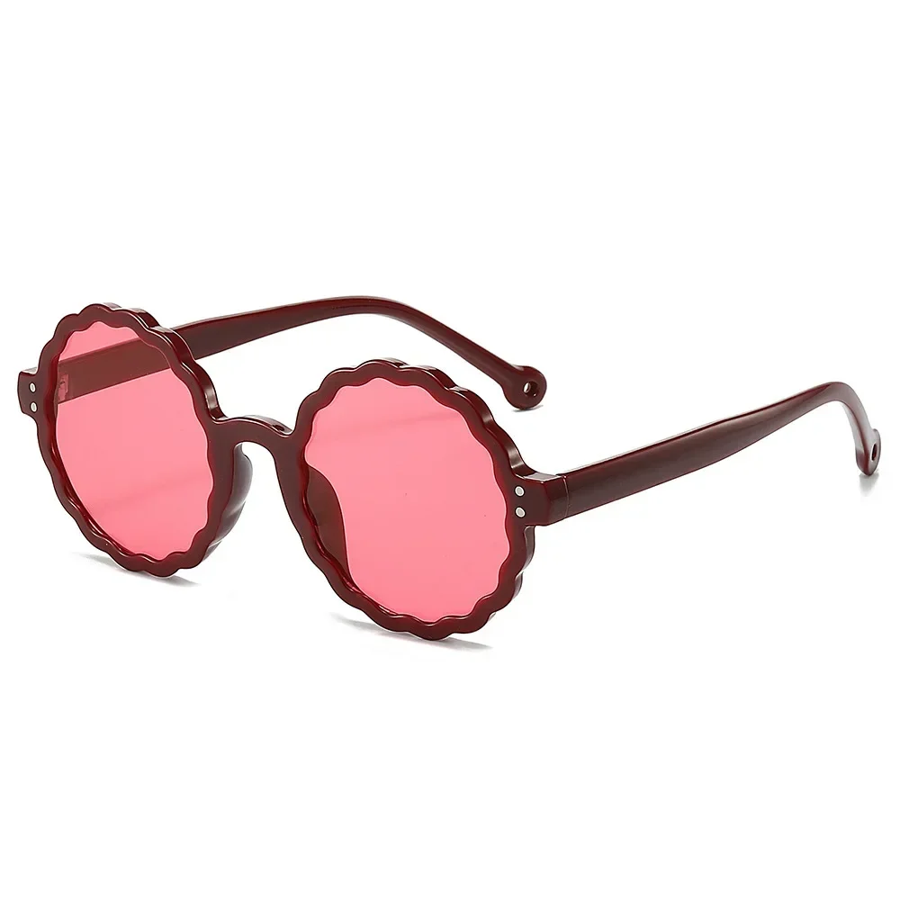 

Personalized Round Frame Flower Sunglasses Ins Fashionable and Versatile Outdoor UV Resistant Sunglasses