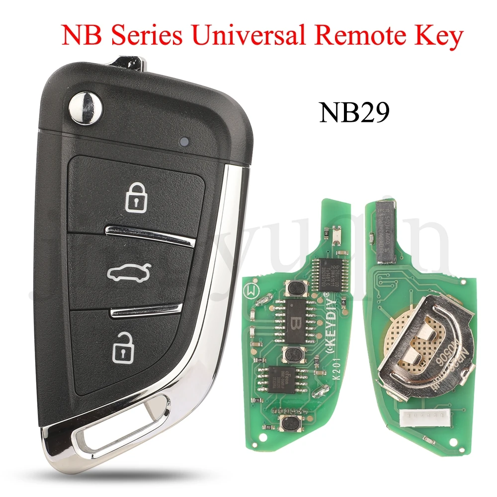 

jingyuqin 3 Buttons For KD900/MINI KD/KD MAX KD-X2 Key NB29 Programmer NB Series Universal Remote Control Blank Car Key