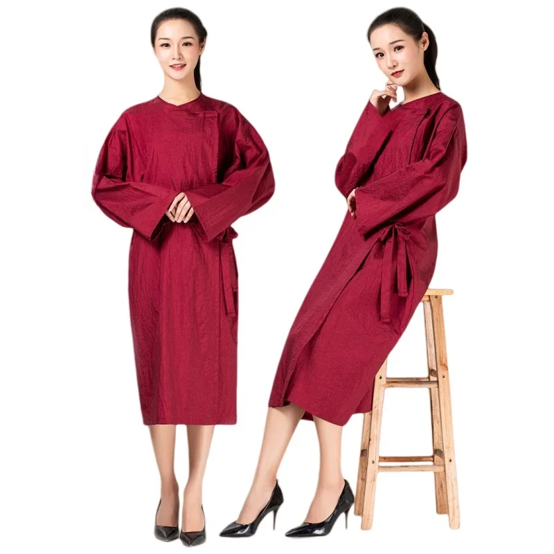 Thin Style Hairsalon Hairdressing Gown Long Sleeves Hairdresser's Robe Breathable Barber Smock Beauty Salon SPA Guest Clothing
