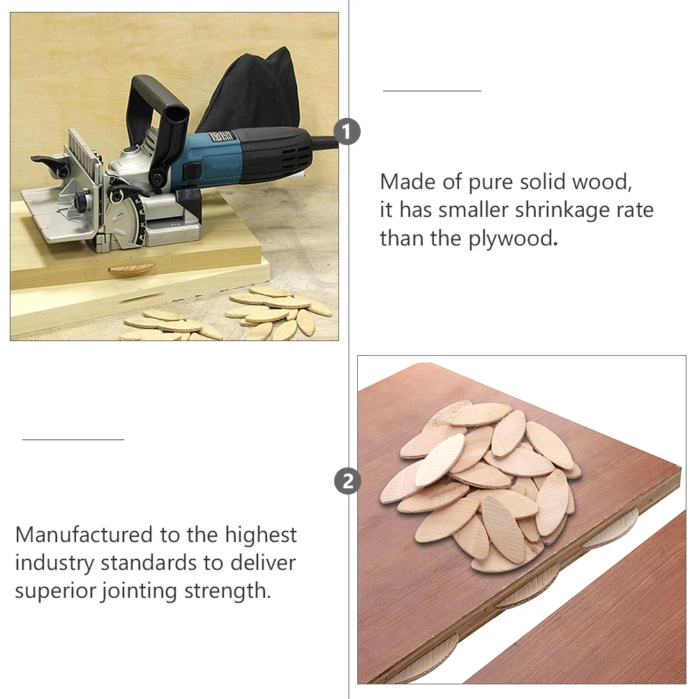 

100 Pcs Biscuits Wooden Dove Connecting Board Joining Joiner Tenon Machine