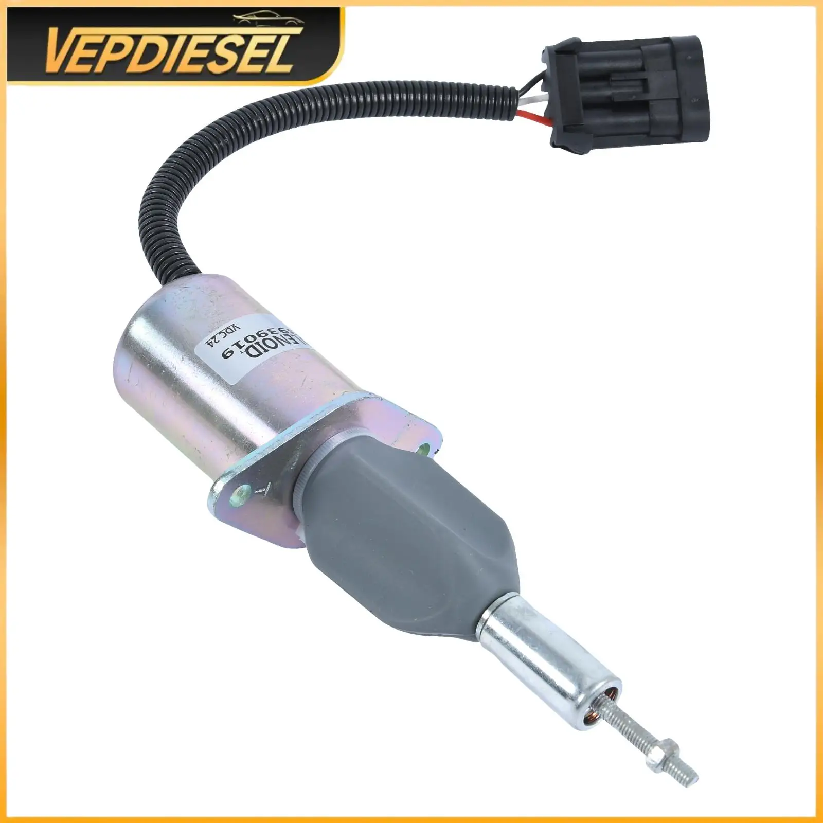 

Engine Fuel Shut Off Solenoid for Cummins Heavy Equipment Excavator Replacement Parts 3939019 SA-4889-24 SA-5006-24 3964622