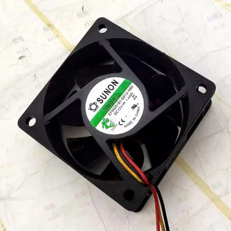 

L+ for SUNON EF60251B1-Q01U-HB9 6025 DC12V 1.44W 6CM 3-Pin Silent Cooling Fan