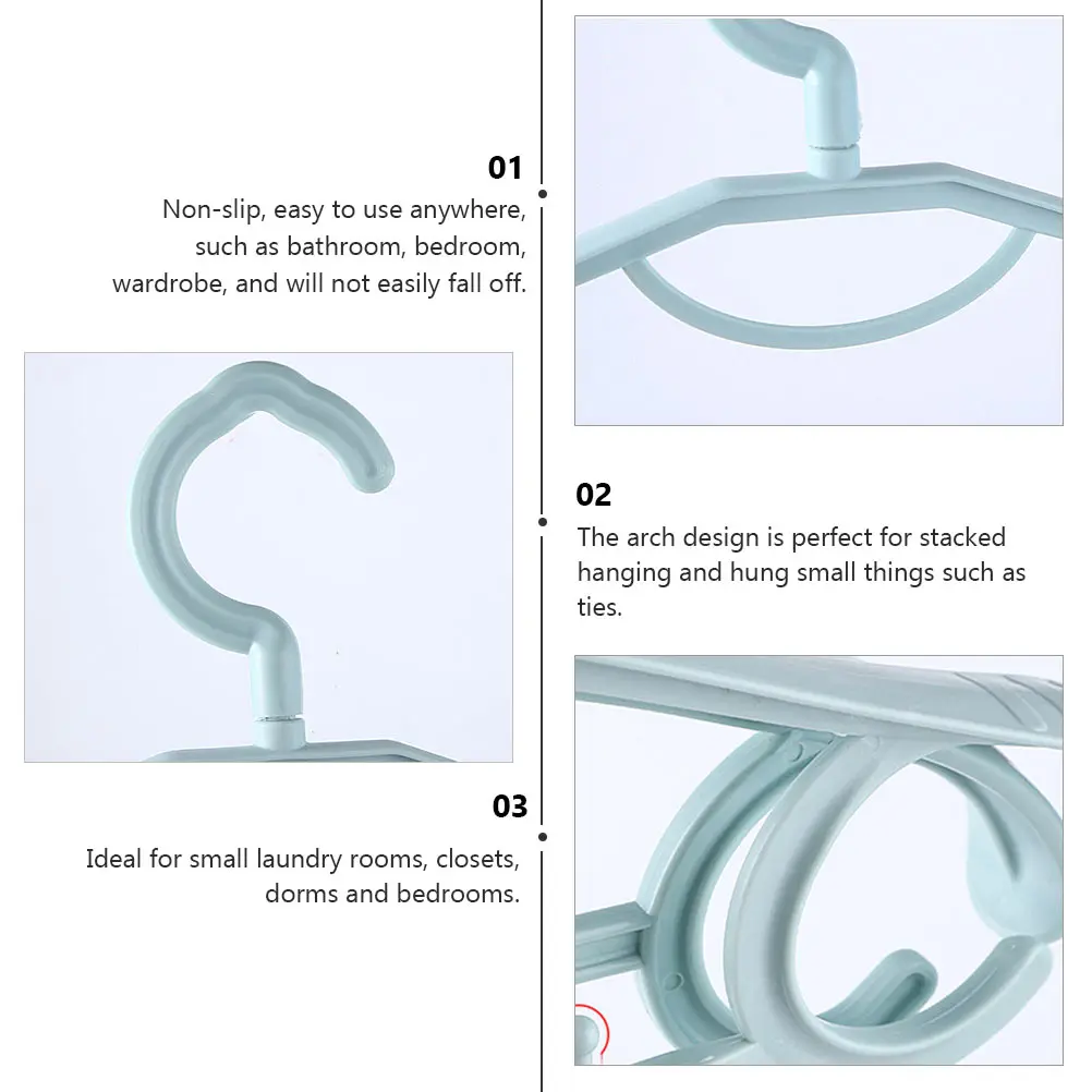 

5Pcs Non slip PP Clothes Hanger Plastic Child Suit Multipurpose Wardrobe Bracket Windproof Storage Solution
