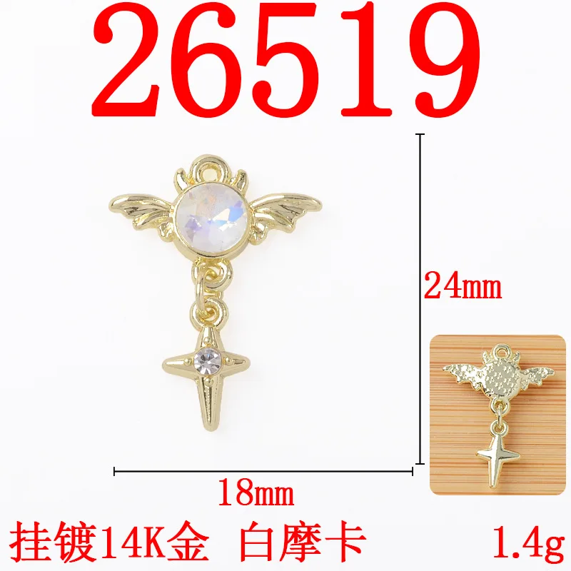 50PC Gold/silver color 18*24mm Alloy material Crystal resin stone bat charm for DIY handmade earring Jewelry Making wholesale