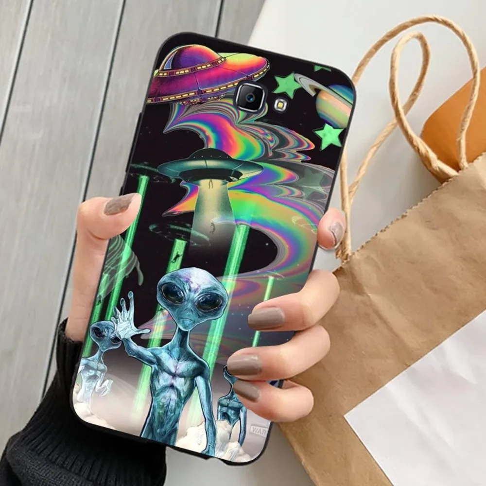 Aesthetics Cute Cartoon alien space Phone Case For Samsung J 7 plus 7core J7 neo J6 plus prime J6 J4 J5 Mobile Cover