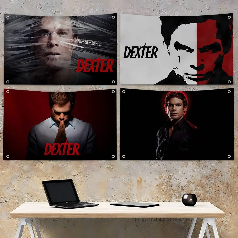 1 Stück Dexter TV-Serie Flagge Banner Vierloch Flagge Polyester Outdoor Dekor Raumästhetik