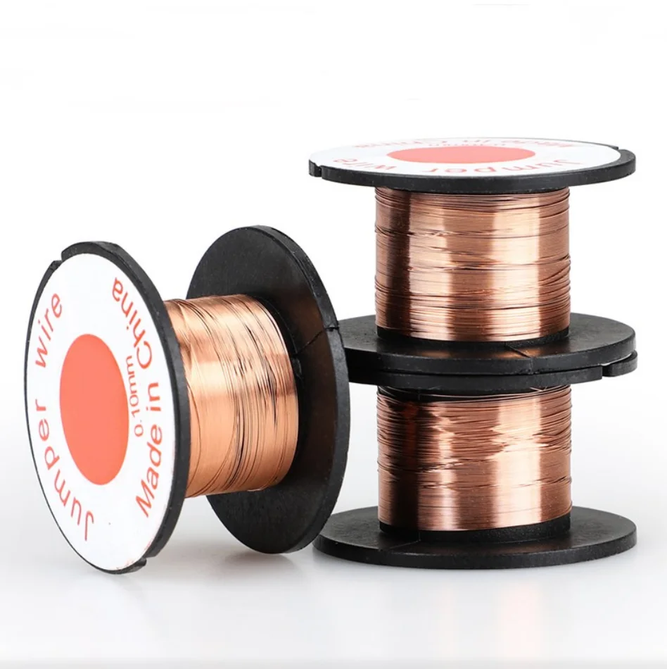 Cavo da 0.1mm filo di rame filo magnetico riparazione del telefono filo di bobina di avvolgimento in rame smaltato per la riparazione dell'impronta digitale della scheda madre del telefono