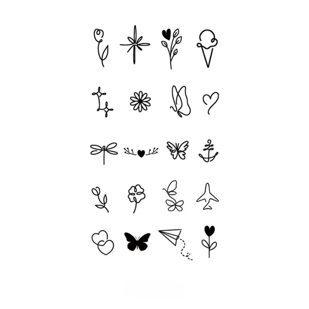 

1pcs Small Fresh Tattoo Sticker with Advanced Feeling Ins English Letter Small Picture Personalized Tattoo Sticker