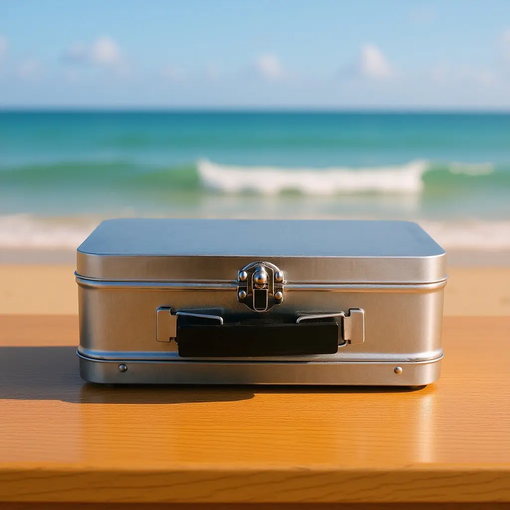 

Большая жестяная коробка для хранения с ручкой, белая, прямоугольная, настольный органайзер для украшений, сувениров, монет, косметики, для путешествий