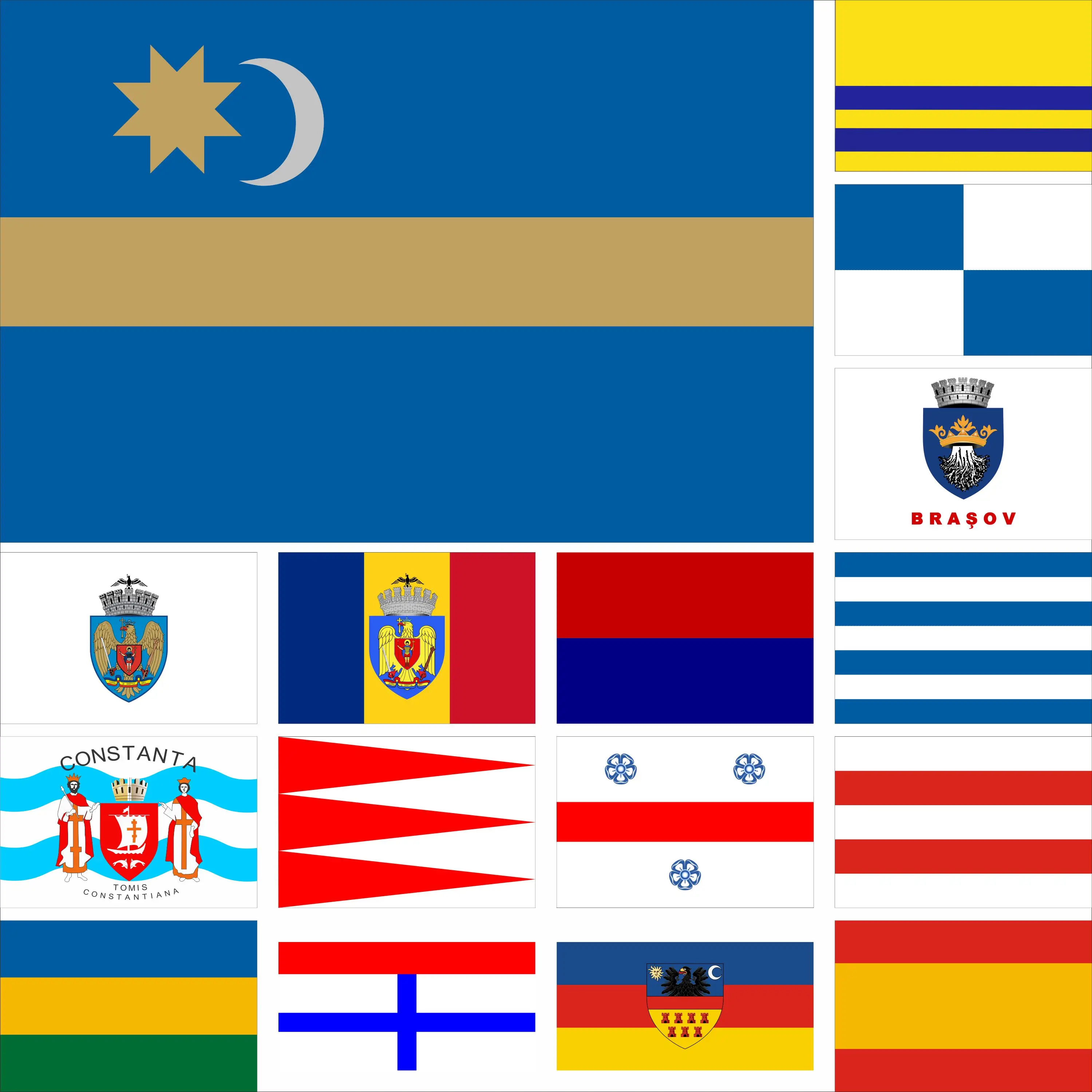 Romania Szekely Land flag Arad County of Baia Sprie Banner 3x5ft Transylvania Double sided printing Brasov or Bucharest flags