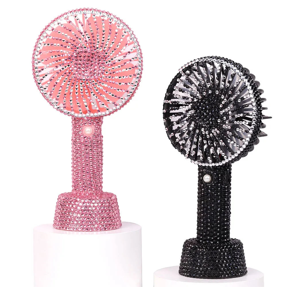 Diamond Lash Fan Dryer Handheld USB Rechargeable False Eyelashes Fan Desktop Air Conditioning Blower Fan Cooling ventilador Fans