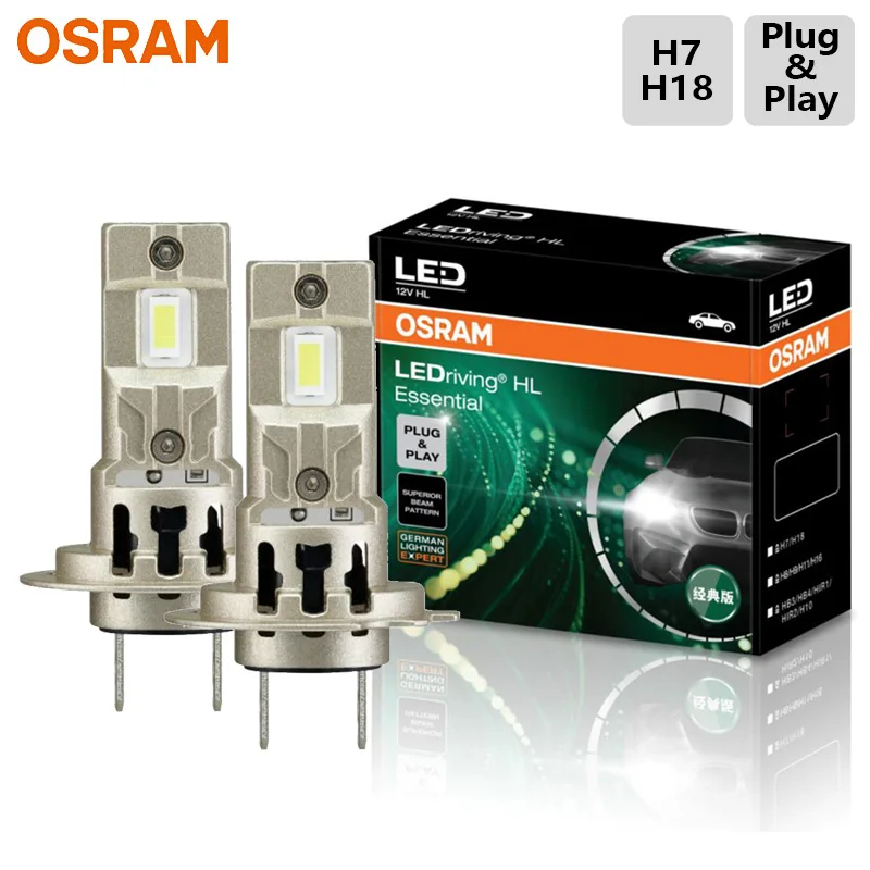 OSRAM Essential H4 H7 H11 LED Autokoplampen Eenvoudige Installatie H8 H9 H10 H16 H18 H19 9005 9006 9011 9012 Auto Heldere Witte LED Lampen